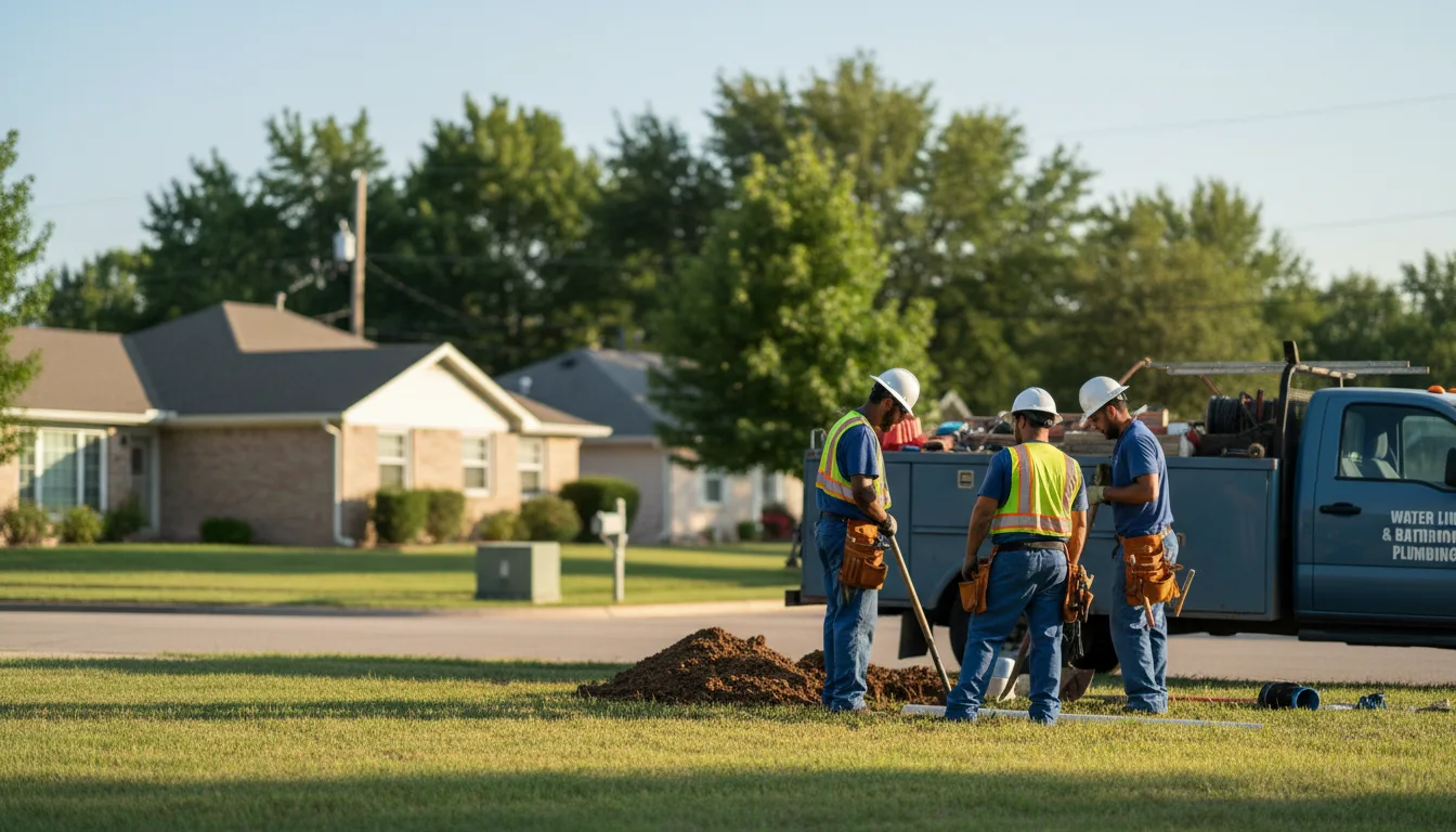 Residential water line and bathroom plumbing service in Cedar, MN